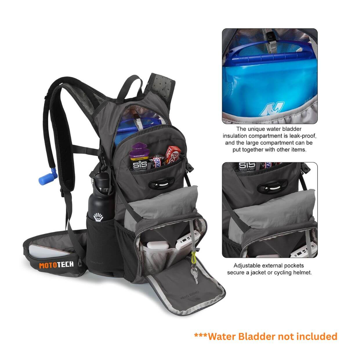 Stealth Pro Hydration Backpack - 15 Litres - Grey