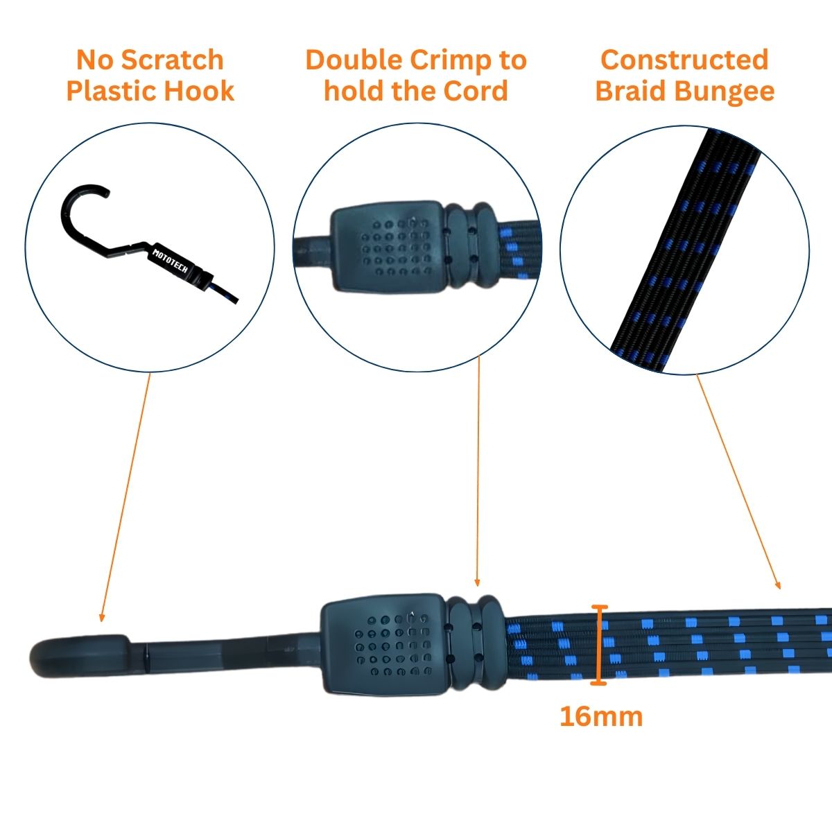 FlatGrip Bungee Tie Down System  - 38" / 96cm - Black