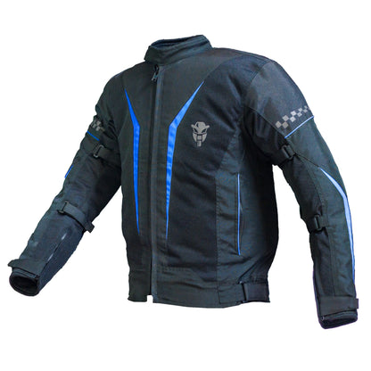 Breezer Mesh Motorcycle Riding Jacket - Black+Blue - Level 2