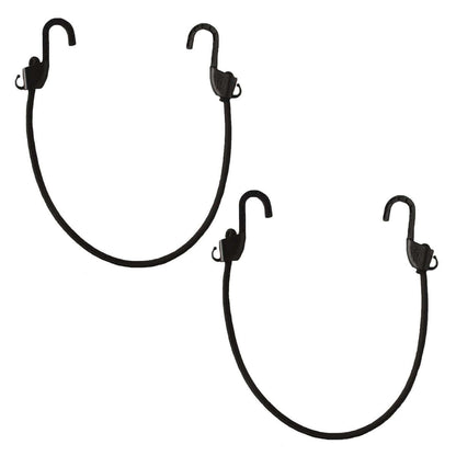 Grappler Bungee Tie-Down - 24 inches - Black - 8mm - Pack of 2